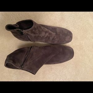 Vince gray suede booties - never worn